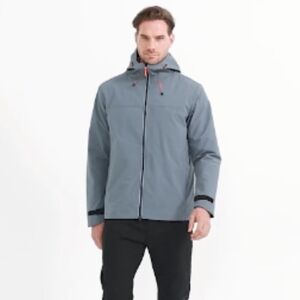 Bantrek Lightweight Waterproof Jacket Men's Gray Hooded Jacket